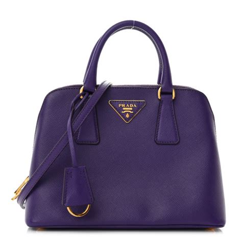 PRADA Saffiano Lux Small Promenade Tote Bluette Viola 